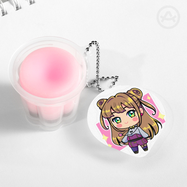 Pudd-heliel (Oc) - Squishy Pudding Jelly Keychain