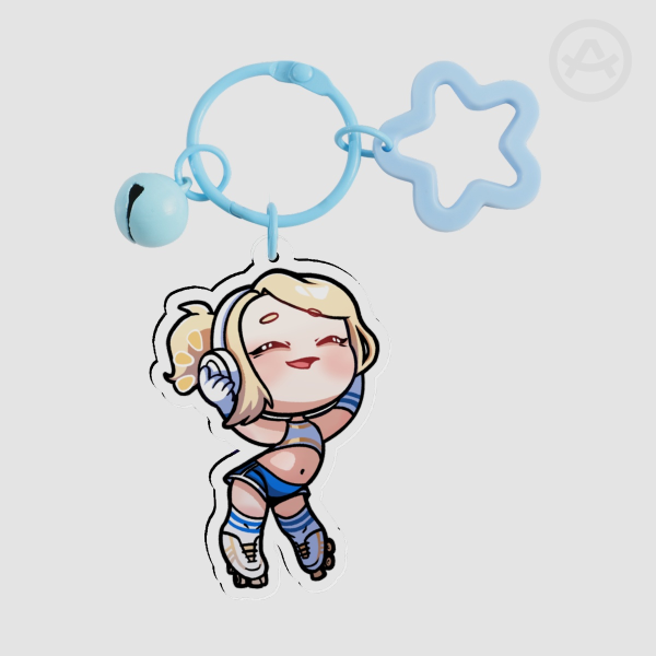 Skater Girl Clear Acrylic Keychains