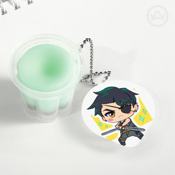 Pudd-Jhin (Oc) - Squishy Pudding Jelly Keychain