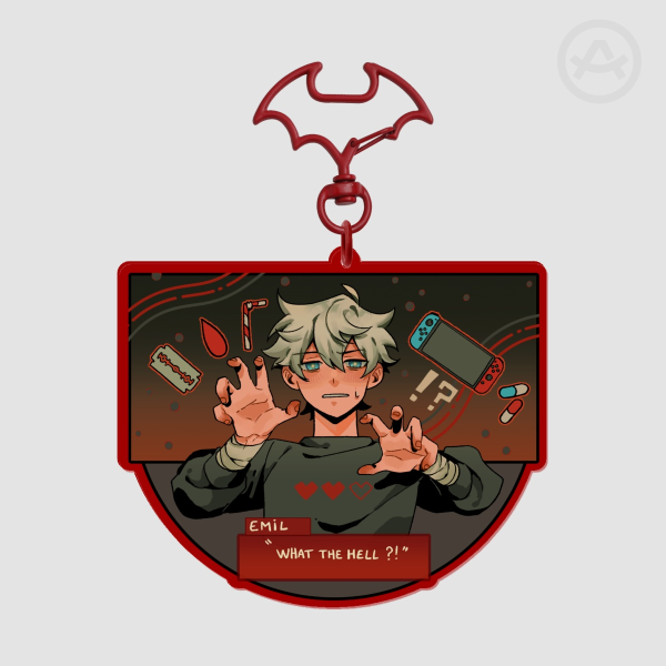 Emil recto verso - coloured keychain