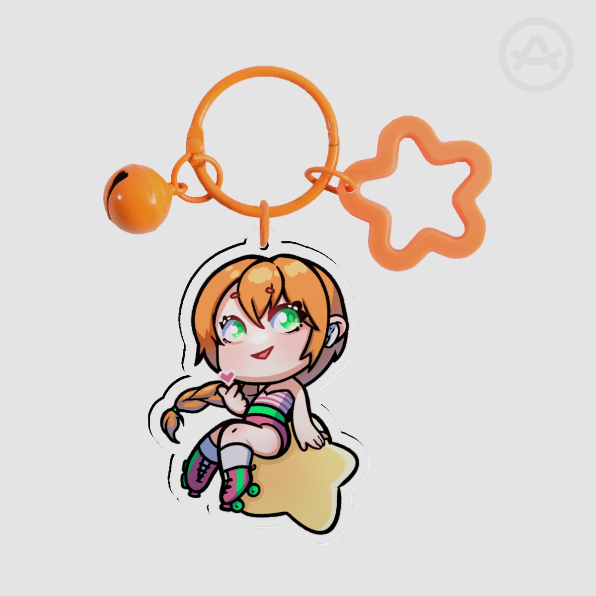 Skater Girl STAR Clear Acrylic Keychains