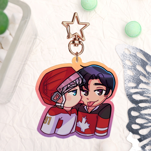 Heated Rivalry: Shane & Ilya | Acrylic Star Keychain