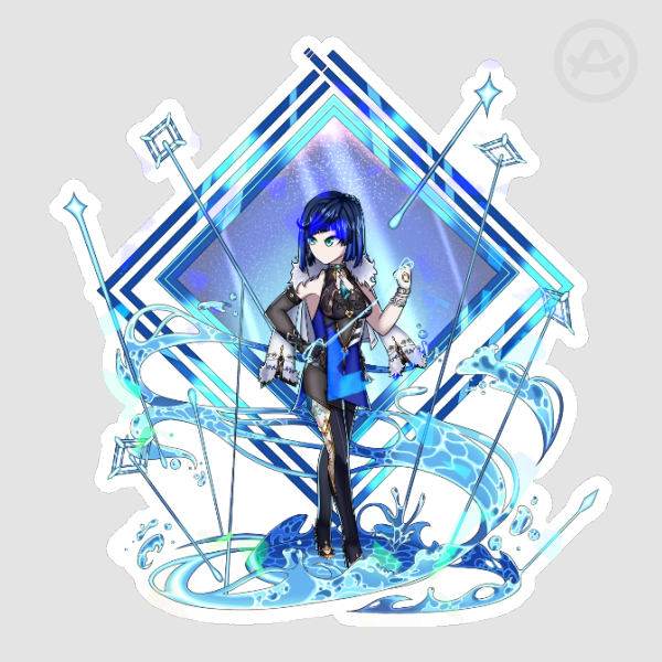 Orchid of Enigma Yelan Sticker