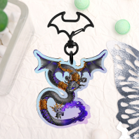 Magical Snake Spirit Holographic Acrylic Keychain