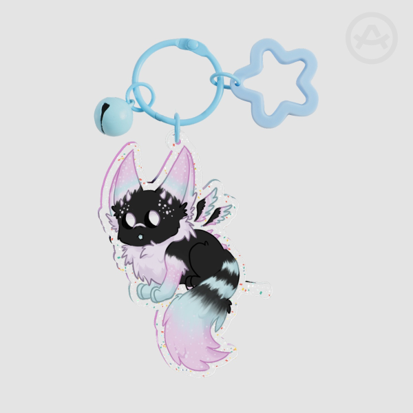 Dutch Angel Dragon Furry Keychain