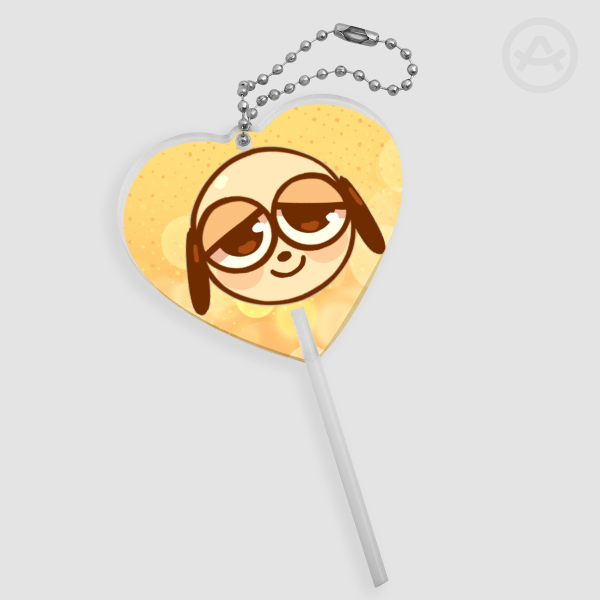 Cheesecake lollipop keychain