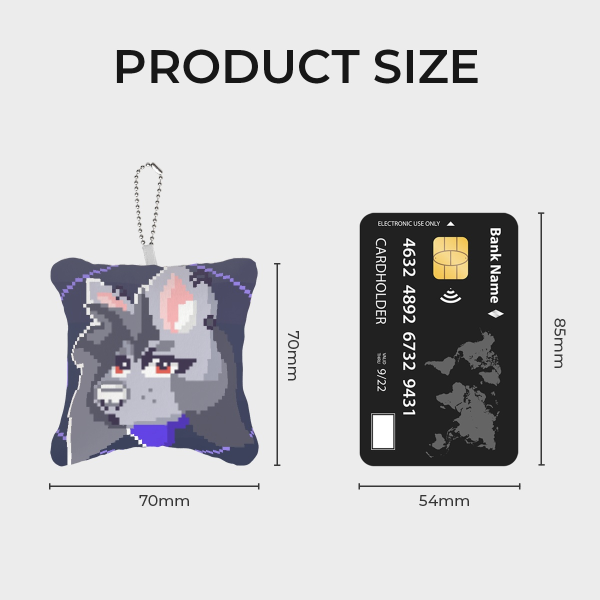 Pixel Scratch Mini Pillow Keychains