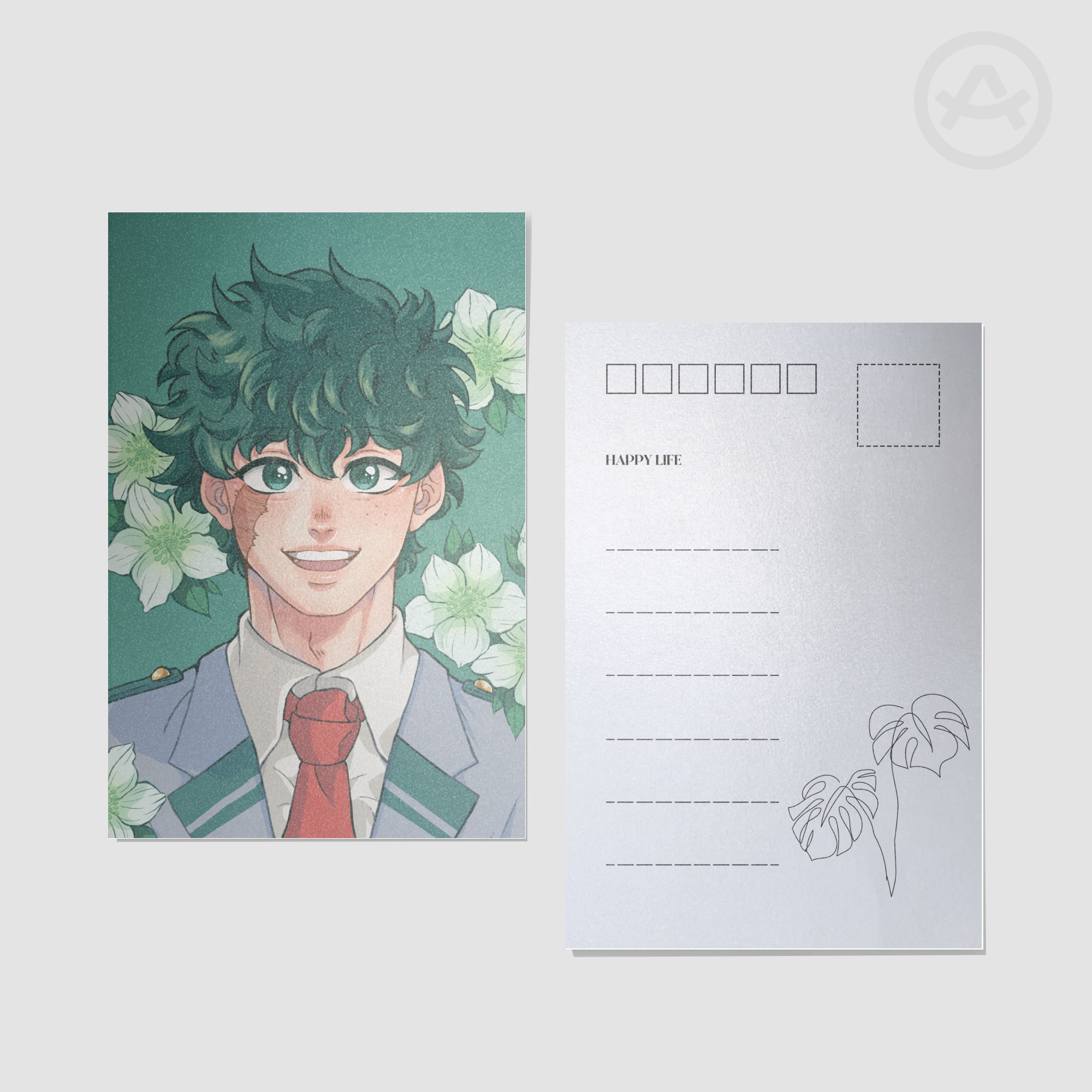 Blooming Izuku Midoriya Postcard
