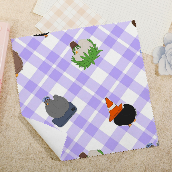 Chickens with Hats Glass Cloth