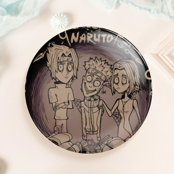 Tim Burton Naruto Round Badge Button Pins