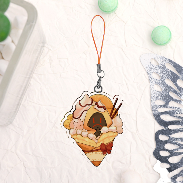 Hoodie in a Crepe Acrylic Keychain