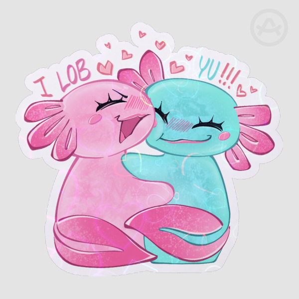 XLOV “I Lob Yu” YuYu & LobLob Holographic Sticker