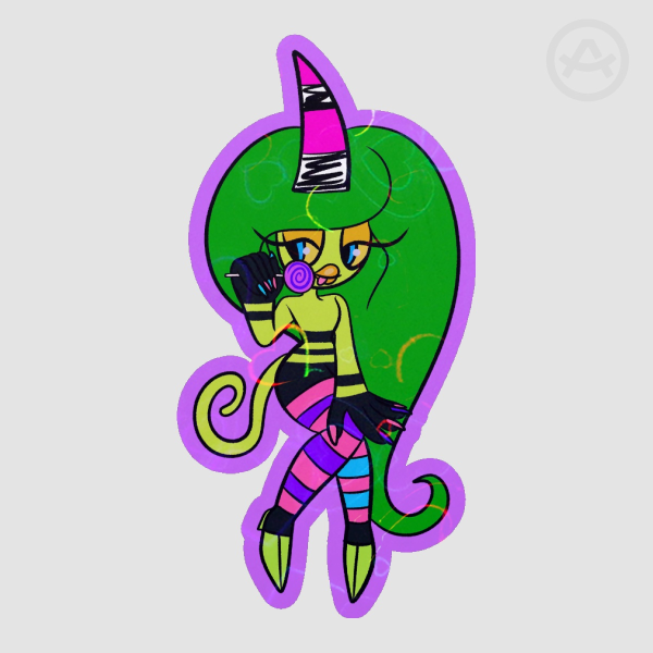 Candy Pop Zeena (Sonic Lost World) Holo Heart Sticker