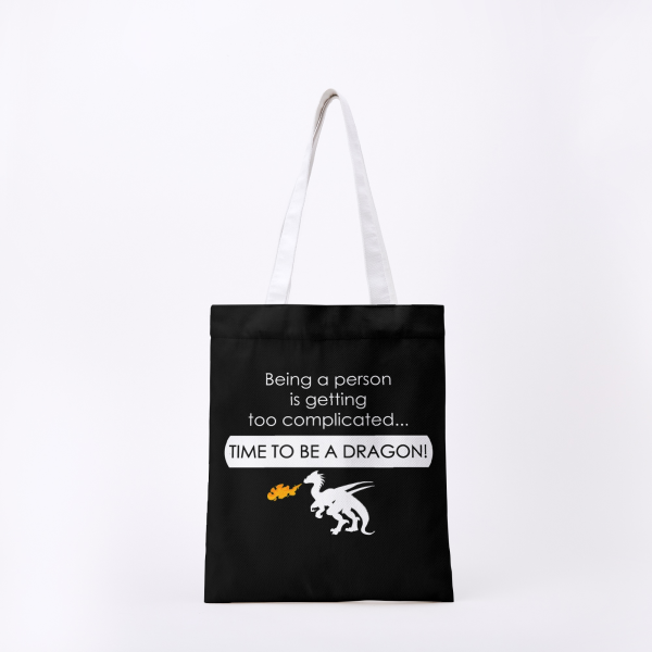 Time to be a dragon - Full-print Canvas Tote Bag