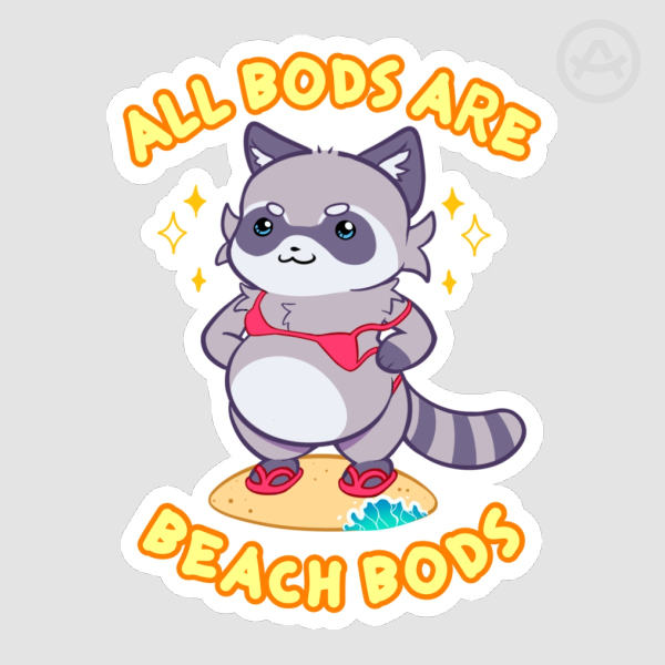 All Bods are Beach Bods Die Cut Sticker