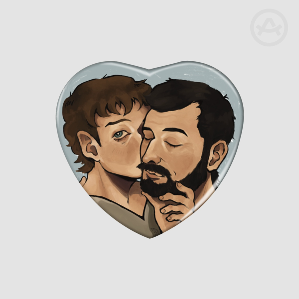 HuckleRobby heart badge