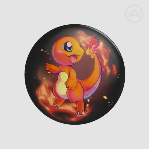 Charmander Button Pin