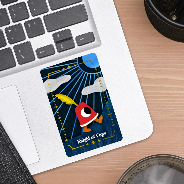 Knight of Cups: Cuptain ✦ Foil Stamped Sticker