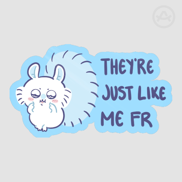 momonga just like me fr sticker
