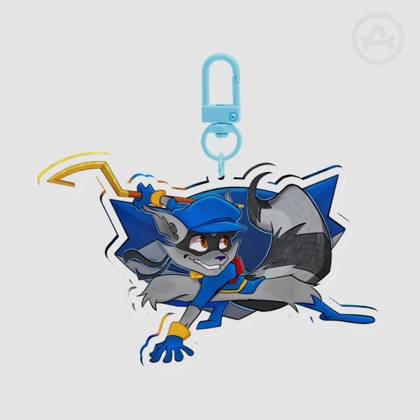 Clear Acrylic Keychains - Sly Cooper