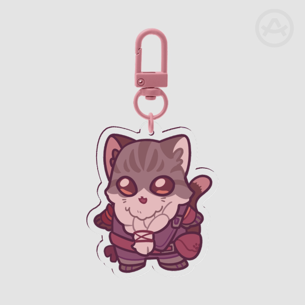 FFXIV Bearded Cat Acrylic Keychains
