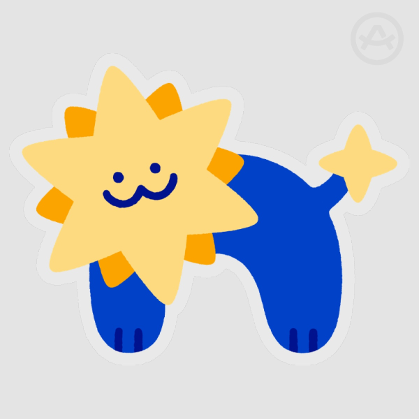 Star Lion - Clear Vinyl Sticker