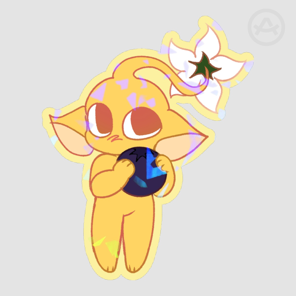 Yellow Flowered Pikmin Die Cut Sticker