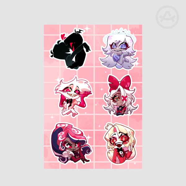 Hazbin sticker sheet