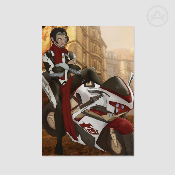 BIKER BOY NIGHTINGALE - WARFRAME PRINT