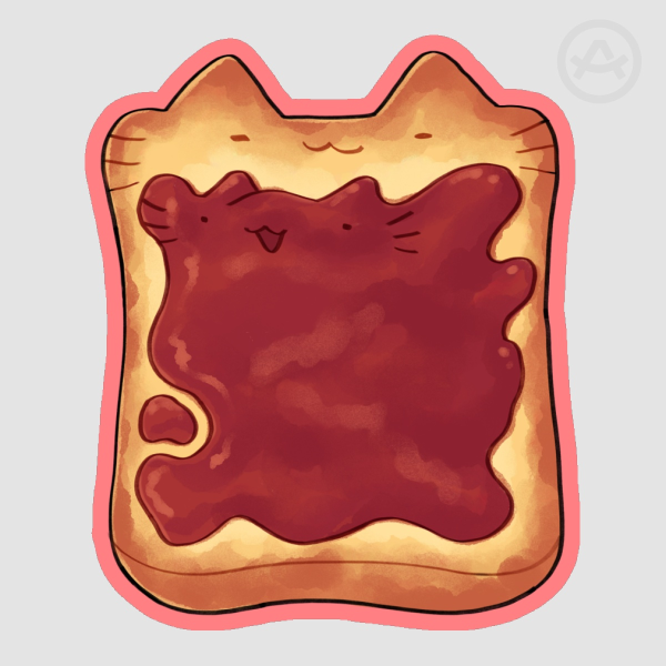 Jam Toast Cat | Sticker