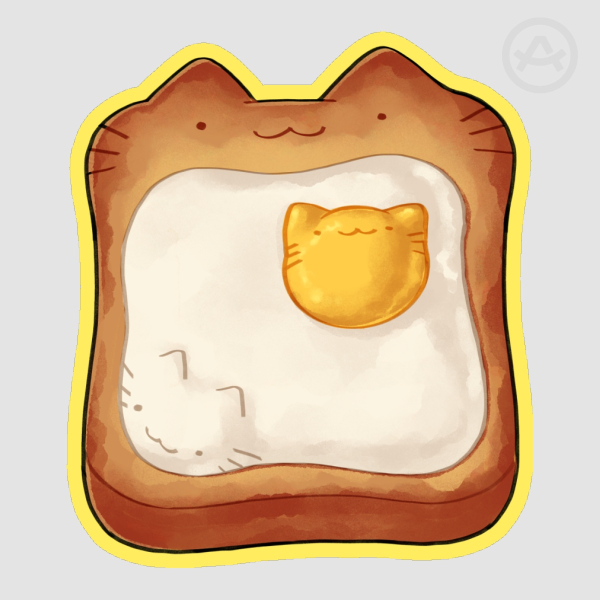 Egg Toast Cat | Sticker
