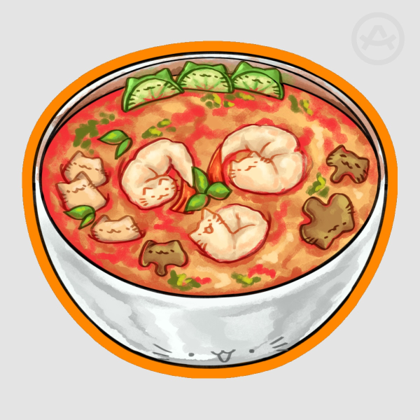 Tom Yum Soup Cat | Sticker