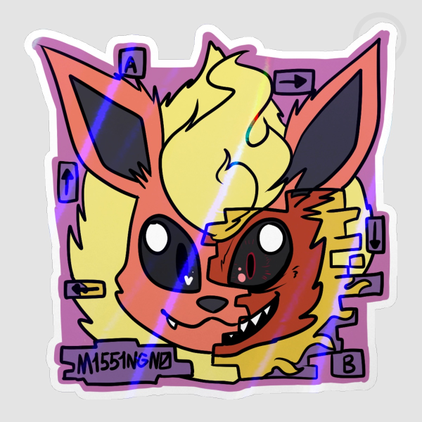 Glitch Flareon Sticker