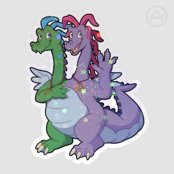 Zak and Wheezie Holo Sticker (medium)