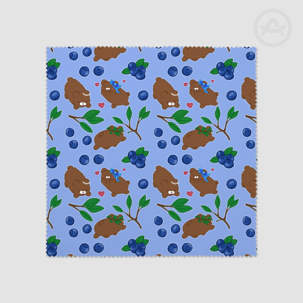 Blueberry Bear Glasses Cloth