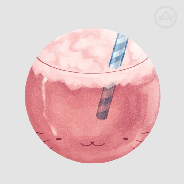 Milkshake Cat | Plush Badges