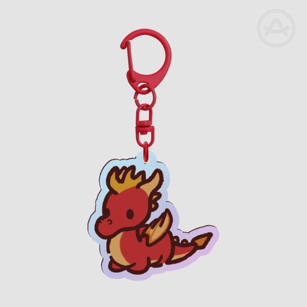 Flame Loaf Rainbow Acrylic Keychain (small)