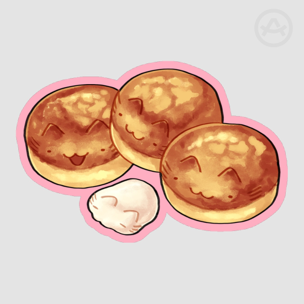 Cottage cheese pancakes "Sirniki" Cats | Sticker