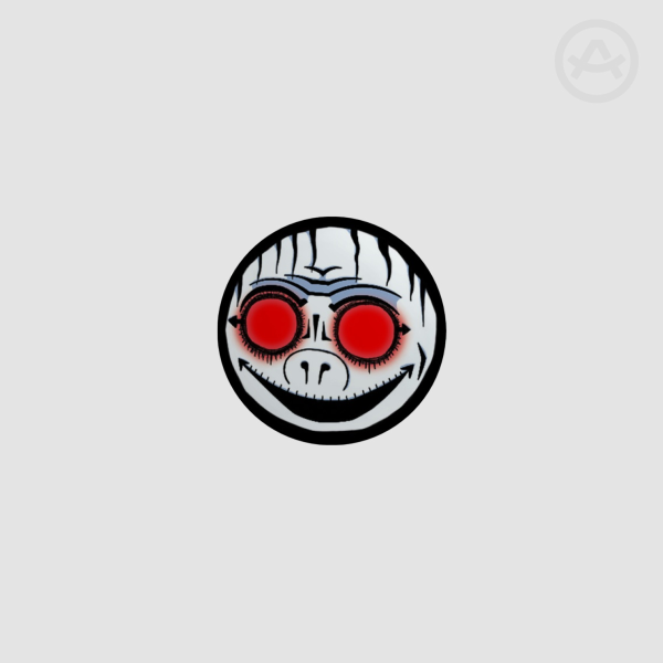 Mr. Eff Face Round Button Pin