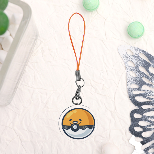 Clear Acrylic Keychains - Gudetama Pokeball