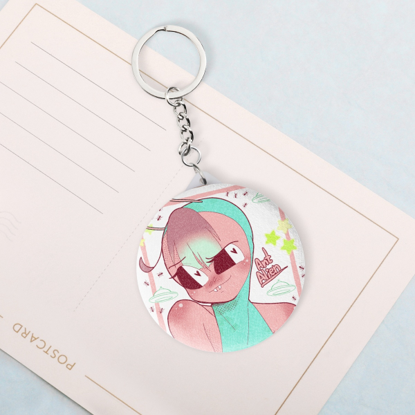 (OC) AntAlien Plush Badge Mirror Keychains