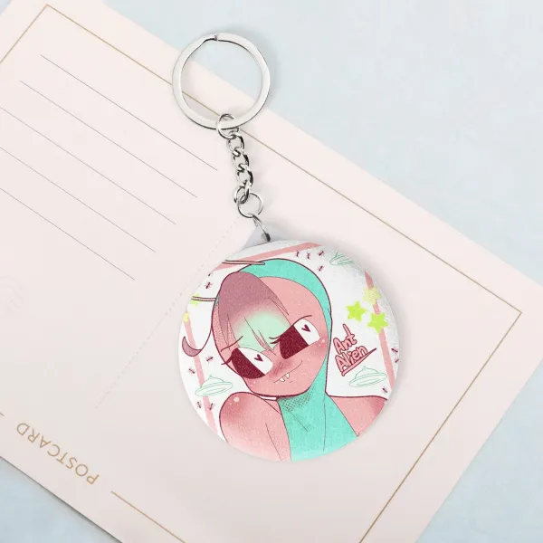(OC) AntAlien Plush Badge Mirror Keychains