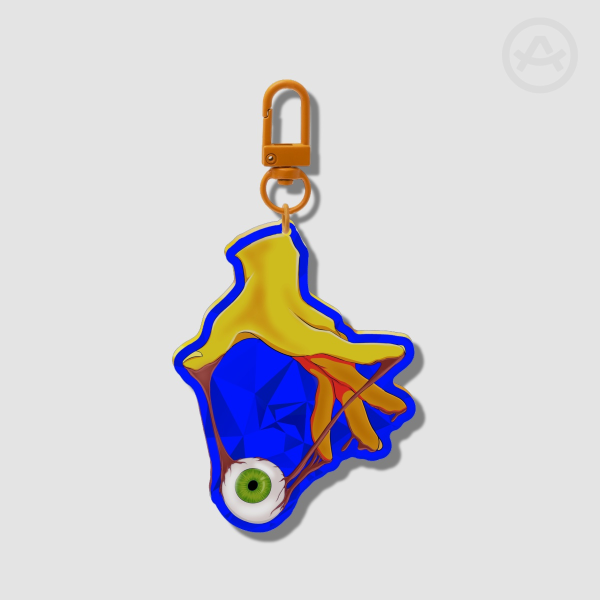Broken Glass Acrylic Keychain hanging eye