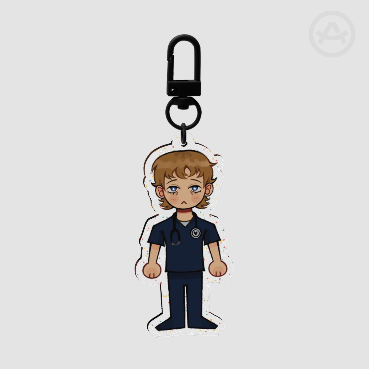 The Pitt Dennis Whitaker Glitter Acrylic Keychain