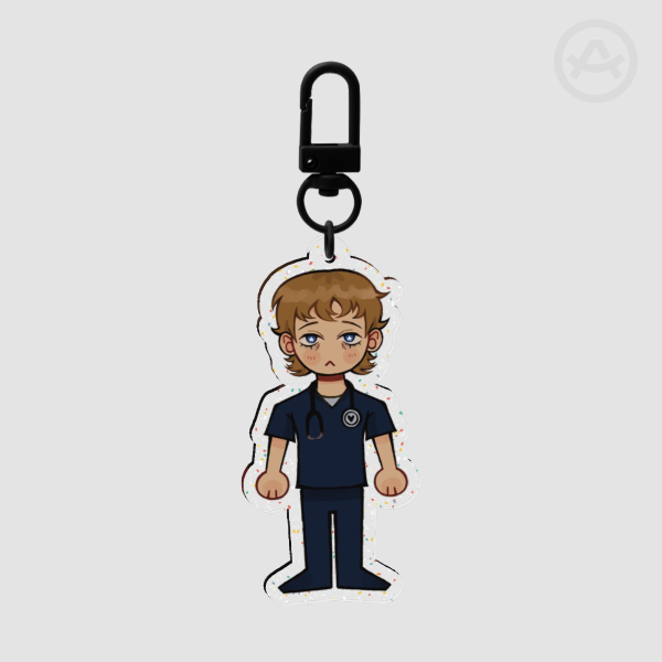 The Pitt Dennis Whitaker Glitter Acrylic Keychain