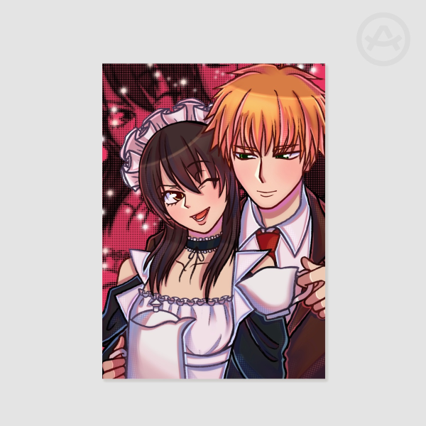 Maid Sama! | Misaki & Usui "Maid Latte Secrets" | Premium Art Print