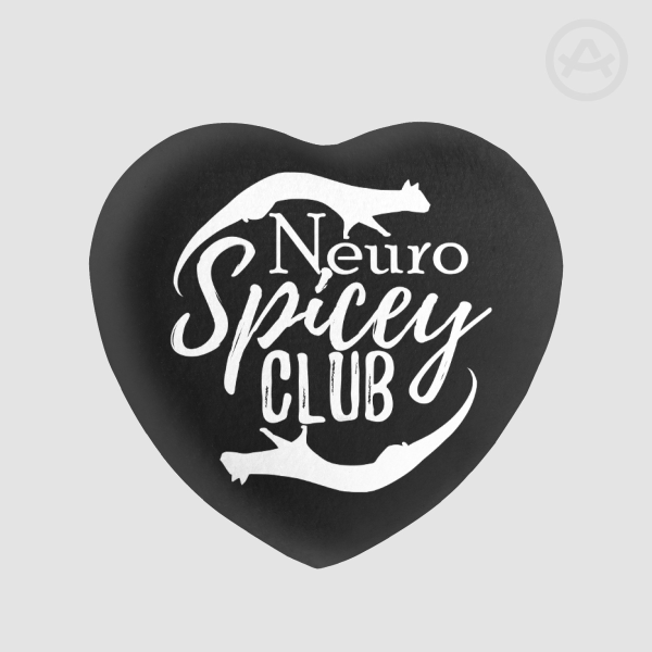 Neurospicey Club - Heart Shape Plush Badge