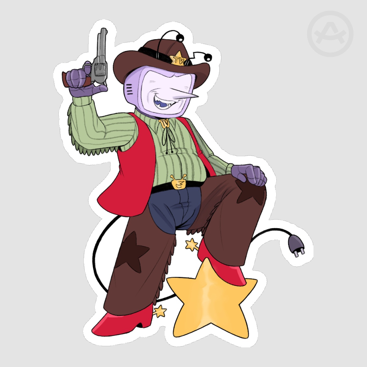 Cowboy Tenna sticker