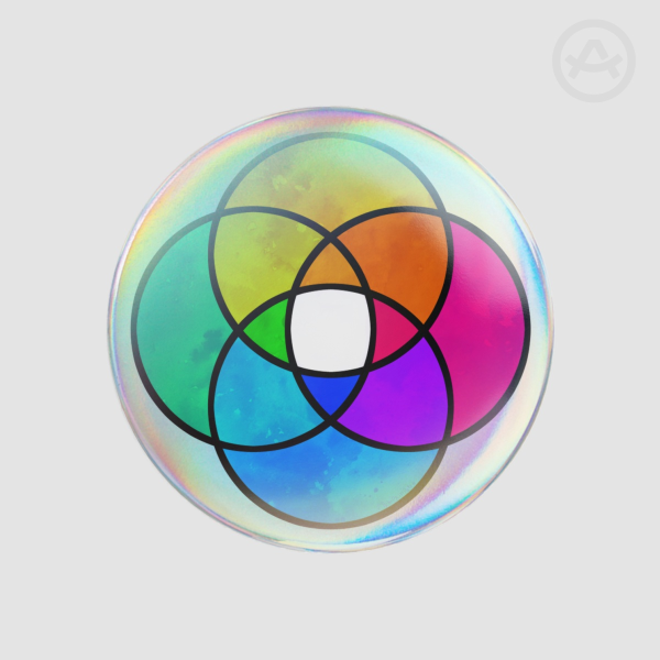 Plural Rings Badge (Holo Rainbow)