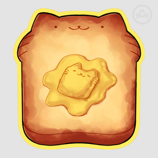 Butter Toast Cat | Sticker